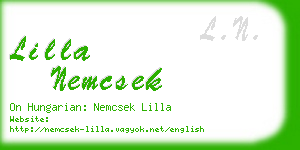 lilla nemcsek business card